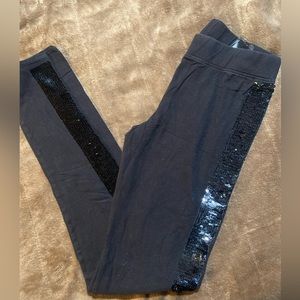 H & M • black sequin leggings • size 13-14Y